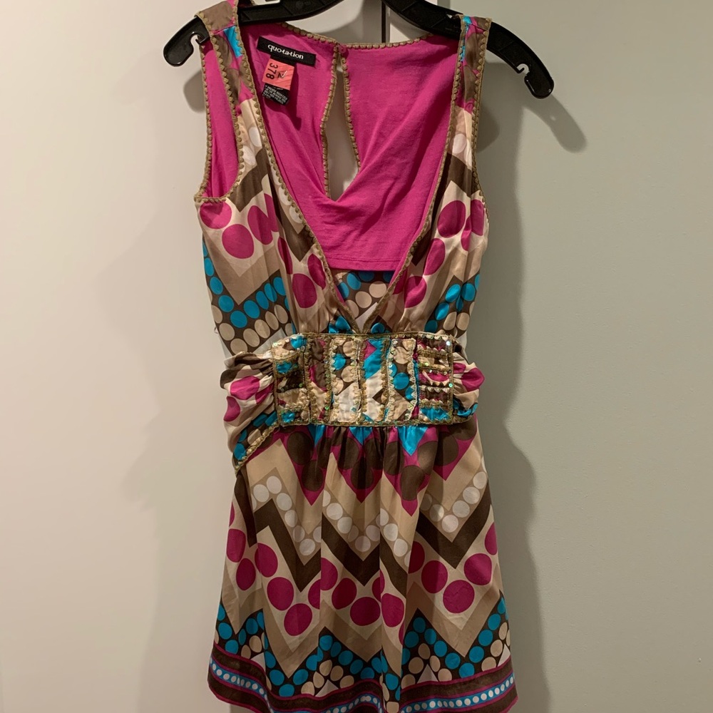 Quotation Tie Back Tunic